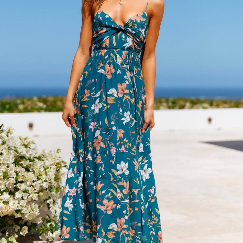 Hello Molly Lady Like You Midi Dress Teal